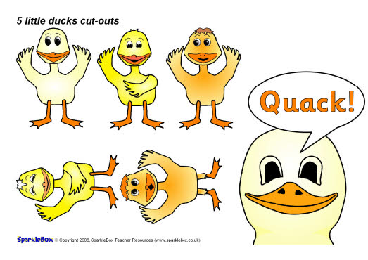 Cut Out Five Little Ducks Printable Template Free Templates Printable 9106