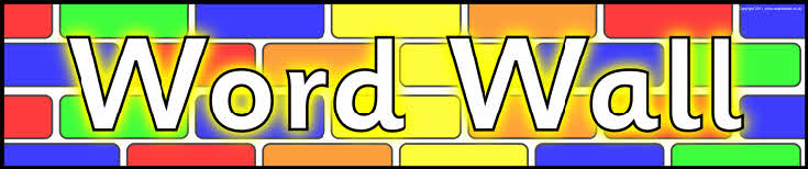 Word Wall (coloured bricks) display banner (SB6108) SparkleBox