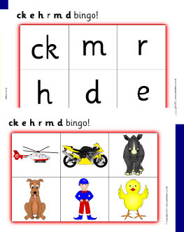 CK E H R M D Bingo SB532 SparkleBox