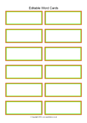 Download free software Microsoft Word Blank Flash Card Template