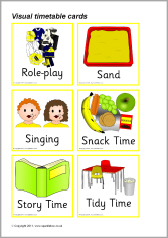 Visual timetable for nurseries (SB639) - SparkleBox