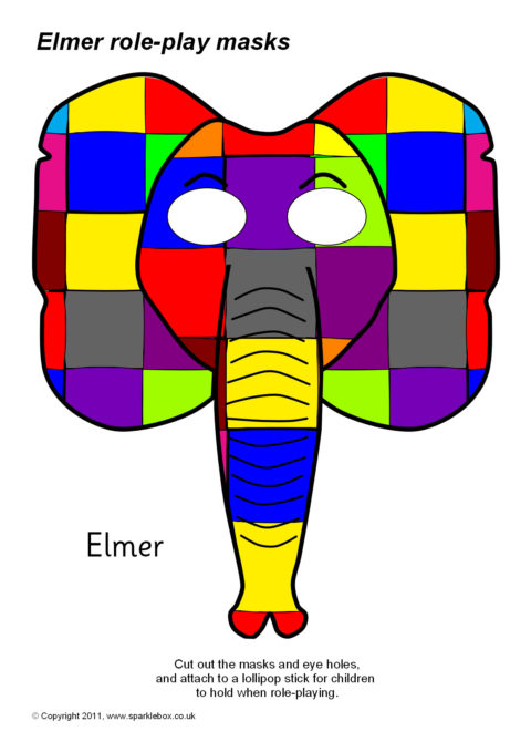 Elmer Role Play Masks SB4103 SparkleBox