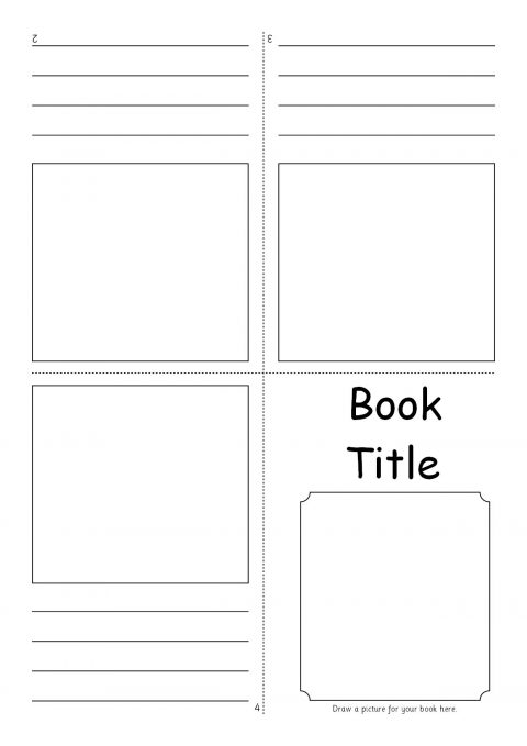 Editable Fold Over Mini Book Templates (SB7366) SparkleBox