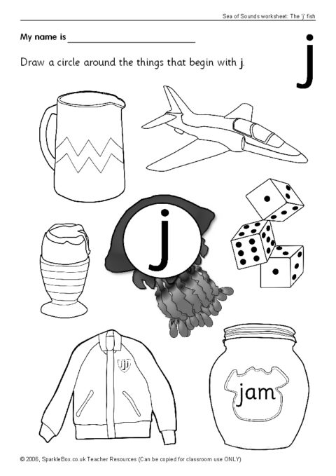 Letter J Worksheets Sb440 Sparklebox Word Beginning Sounds Worksheet 