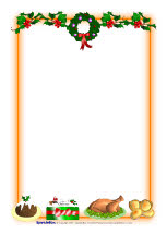 Christmas A4 page borders (SB1059) - SparkleBox