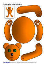 Split-pin animal characters (SB1127) - SparkleBox