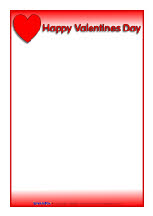 Valentines day A4 page borders (SB1186) - SparkleBox