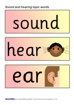 Sound and hearing topic words (SB1320) - SparkleBox