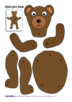 Split-pin bear character (SB2043) - SparkleBox