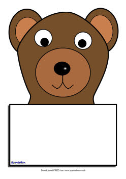 Editable bear template (SB2133) - SparkleBox