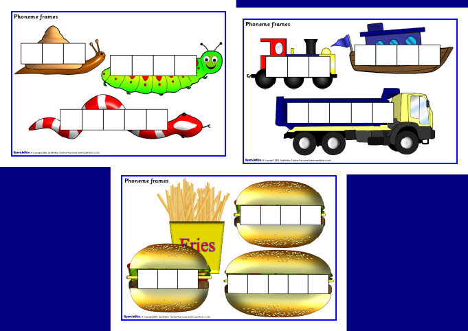 Themed phoneme frame sheets (SB2229) - SparkleBox