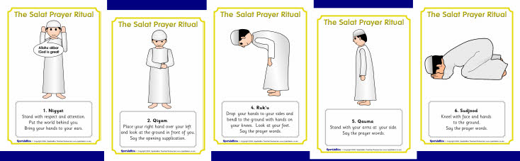 Salat prayer ritual posters (SB2556) - SparkleBox