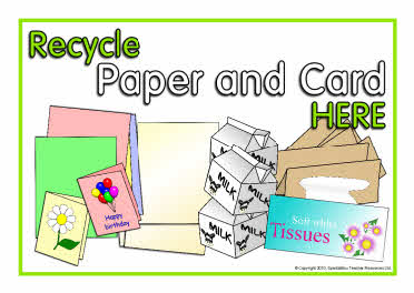 classroom recycling bin posterslabels sb2983 sparklebox