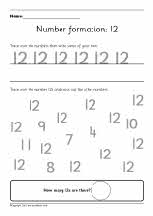 Number formation worksheets 10-20 (SB3305) - SparkleBox