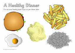 Healthy eating dinner cut and stick activity (SB3572) - SparkleBox