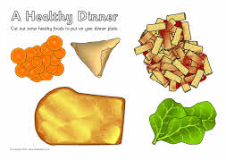 Healthy Eating Dinner Cut And Stick Activity (sb3572) - Sparklebox