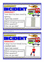 Emergency services incident cards (SB3679) - SparkleBox