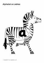 Alphabet on zebras (SB4264) - SparkleBox