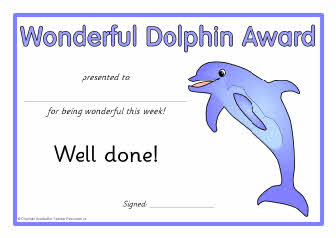 Dolphin certificates (SB4261) - SparkleBox