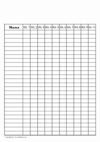 Editable class record charts (SB4298) - SparkleBox