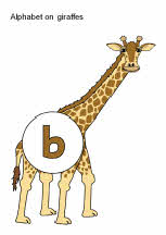 Alphabet on giraffes (SB4330) - SparkleBox