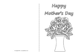 Mother’s Day card colouring templates (SB4359) - SparkleBox