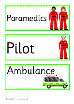 Ambulance/Air Ambulance role-play labels (SB4644) - SparkleBox