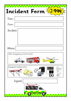 Paramedic role-play incident forms (SB4696) - Sparklebox