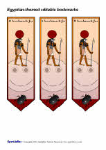 egyptian themed editable bookmarks sb4986 sparklebox