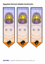 Egyptian-themed Editable Bookmarks (SB4986) - SparkleBox