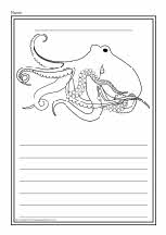 Sea life colour and write worksheets (SB5001) - SparkleBox