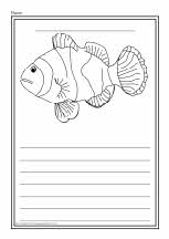 Sea life colour and write worksheets (SB5001) - SparkleBox