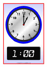 O’clock analogue and digital time posters (SB5079) - SparkleBox