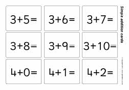 Simple addition flash cards - answers to 20 (SB5651) - SparkleBox