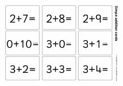 Simple addition flash cards - answers to 20 (SB5651) - SparkleBox