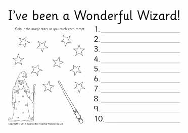 Wizard-themed target sheets (SB5864) - SparkleBox