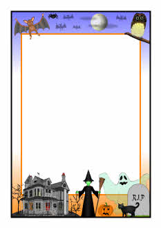 Halloween A4 page borders (SB6120) - SparkleBox