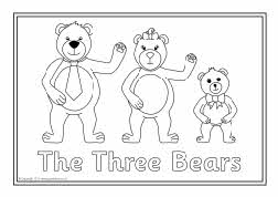 Goldilocks and the Three Bears colouring sheets (SB6137) - SparkleBox