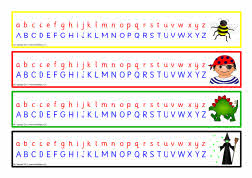 Uppercase with lowercase alphabet strips (SB6159) - SparkleBox