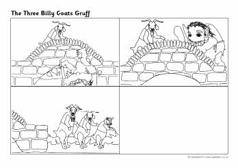 Three Billy Goats Gruff sequencing sheets (SB6312) - SparkleBox