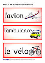 French Transport Vocabulary Cards (SB6688) - SparkleBox