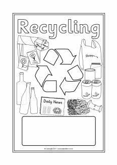 Recycling editable topic book covers (SB7238) - SparkleBox