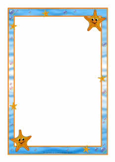 Starfish A4 page borders (SB7450) - SparkleBox