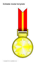 Editable medal templates (SB7702) - SparkleBox