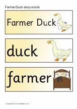 Farmer Duck story word cards (SB7710) - SparkleBox