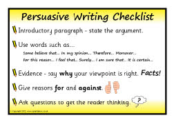 Persuasive writing checklist posters (SB7959) - SparkleBox