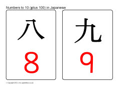 numbers 0 10 in japanese flash cards sb8095 sparklebox