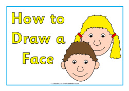 How to draw a face posters (SB8287) - SparkleBox