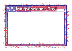 American Independence Day A4 page borders (SB8301) - SparkleBox