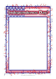 American Independence Day A4 page borders (SB8301) - SparkleBox